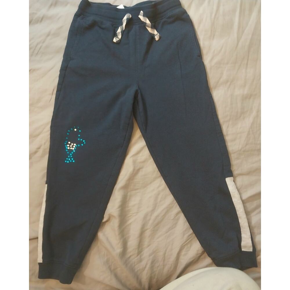 365 Kids Garanimals Navy Blue Jogger Sweatants Youth Size 8 Custom Shark Detail